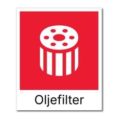 fraksjonsmerker avfallssortering (oljefilter)